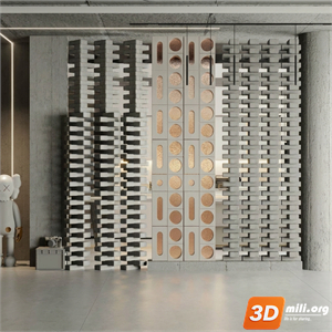 Folding screen Skp Files 